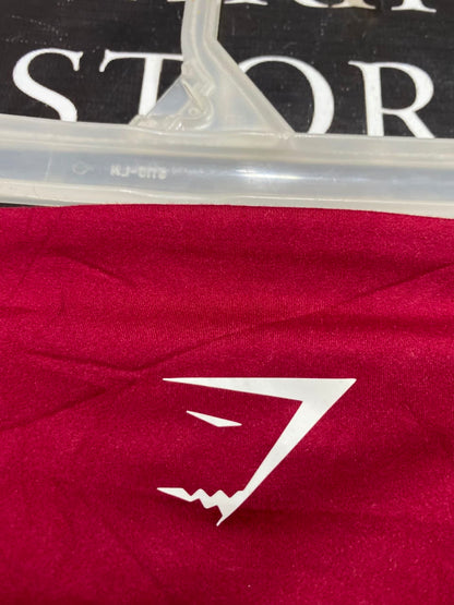 GYMSHARK |S| WAIST 21| MAROON RED HIGH-WAISTED ATHLETIC LEGGINGS