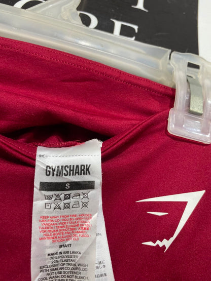 GYMSHARK |S| WAIST 21| MAROON RED HIGH-WAISTED ATHLETIC LEGGINGS