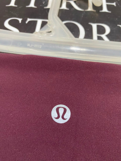 LULULEMON |XS| WAIST 21| MAROON BURGUNDY HIGH-WAISTED ATHLETIC LEGGINGS WITH SIDE POCKETS