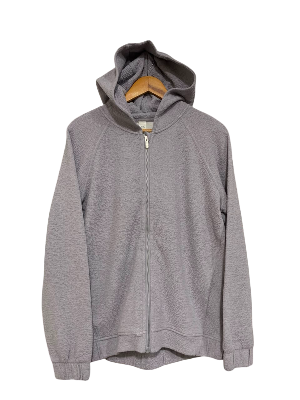 LULULEMON |M| BUST 21| LIGHT PURPLE/GREY TEXTURED FLEECE FULL-ZIP HOODIE CASUAL JACKET