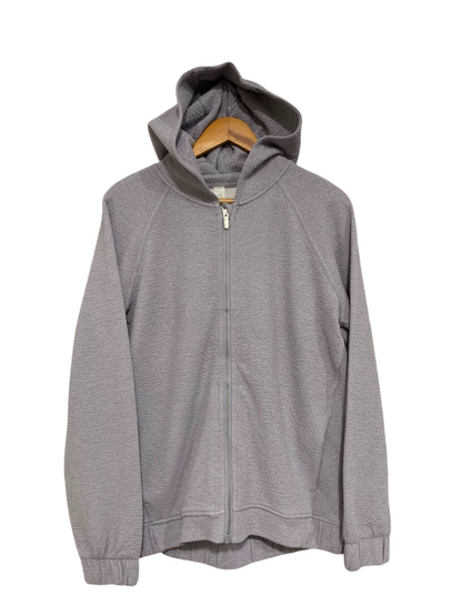 LULULEMON |M| BUST 21| LIGHT PURPLE/GREY TEXTURED FLEECE FULL-ZIP HOODIE CASUAL JACKET