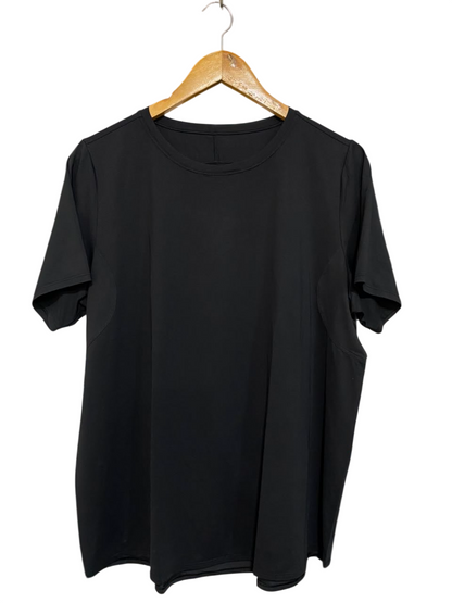 LULULEMON |L| BUST 21| CLASSIC BLACK RELAXED FIT ATHLETIC SHORT SLEEVE T-SHIRT