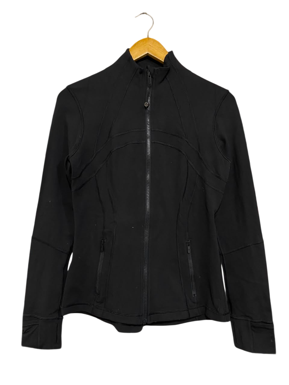 LULULEMON |S| BUST 17| CLASSIC BLACK DEFINE JACKET FULL-ZIP ATHLETIC TRACK JACKET WITH THUMBHOLES