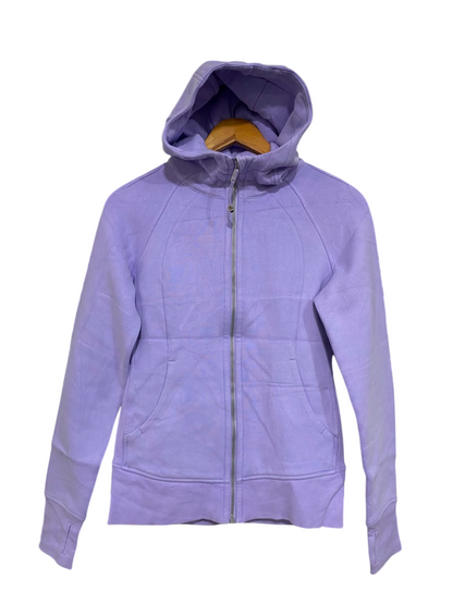 LULULEMON |S| BUST 17| LAVENDER LILAC SCUBA HOODIE FULL-ZIP SWEATSHIRT WITH THUMBHOLES