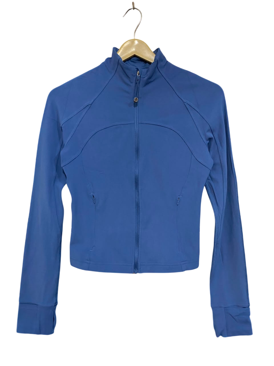 LULULEMON |S| BUST 15| BLUE DEFINE JACKET FULL-ZIP ATHLETIC TRACK JACKET WITH THUMBHOLES