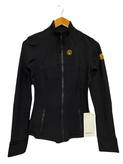 LULULEMON |S| BUST 15| BLACK DEFINE JACKET SPECIAL EDITION YELLOW ACCENTS THUMBHOLES