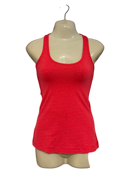 LULULEMON |XS| BUST 12| RED STRIPED ATHLETIC RACERBACK TANK TOP WOMEN'S