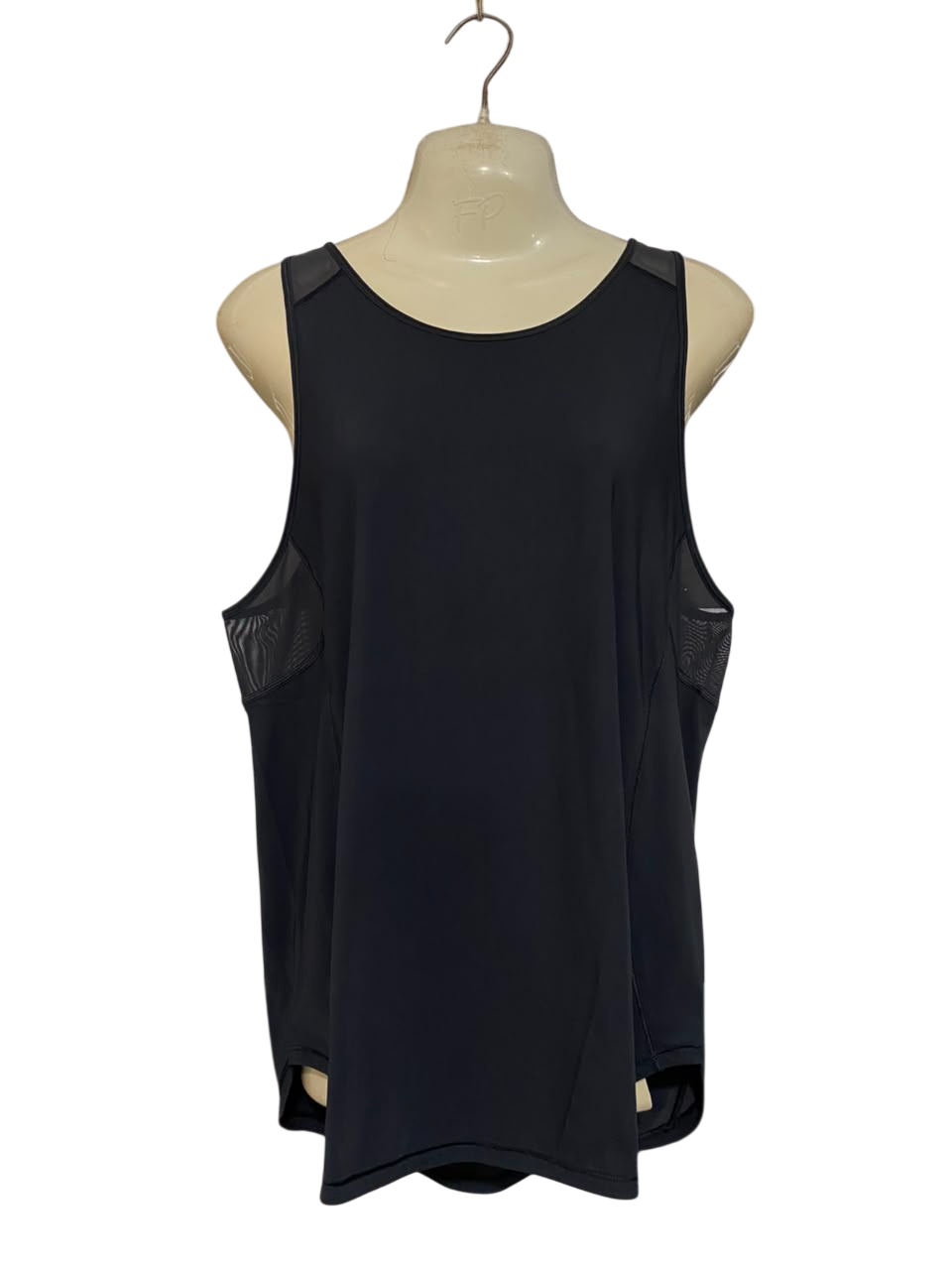 LULULEMON |M| BUST 18| BLACK ATHLETIC TANK TOP WITH MESH SIDE PANELS WOMEN'S