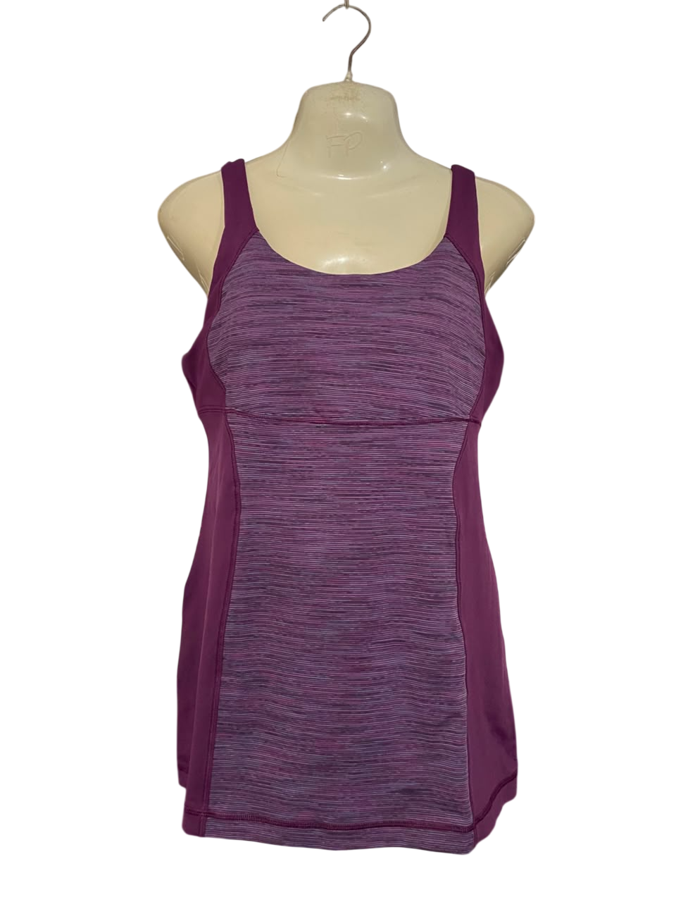LULULEMON |M| BUST 16| PURPLE MARLED ATHLETIC TANK TOP WITH BUILT-IN BRA WOMEN'S