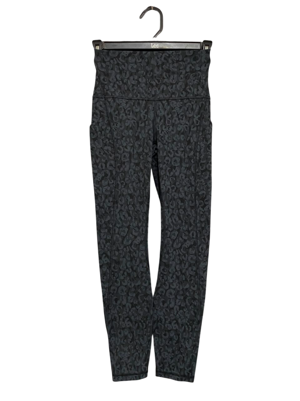 LULULEMON |XXS| WAIST 22| BLACK GREY LEOPARD ANIMAL PRINT HIGH RISE ATHLETIC LEGGINGS