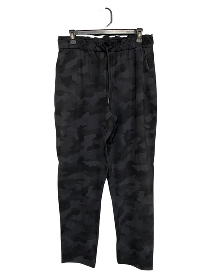 LULULEMON |L| WAIST 30| BLACK CAMO HIGH RISE PAPERBAG WAIST CASUAL ATHLETIC JOGGERS