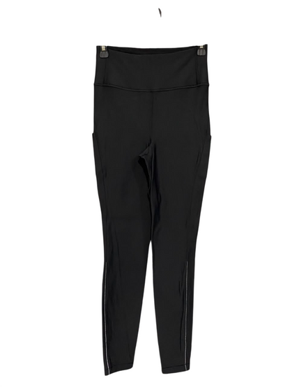 LULULEMON |XS| WAIST 24| WOMEN'S CLASSIC BLACK HIGH-RISE FULL-LENGTH ATHLETIC LEGGINGS WITH PIPING ACTIVEWEAR