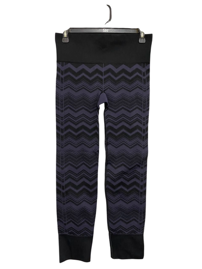 LULULEMON |M| WAIST 27| WOMEN'S BLACK AND CHARCOAL GREY CHEVRON ZIG-ZAG SEAMLESS ATHLETIC LEGGINGS ACTIVEWEAR