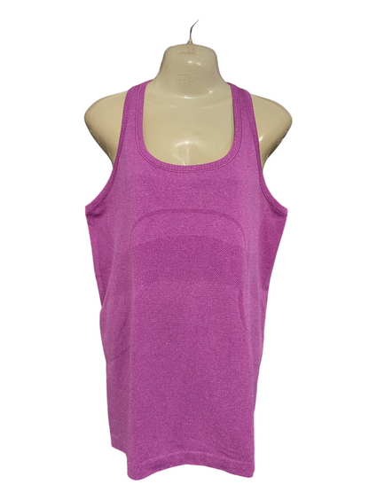 LULULEMON |M| BUST 18| WOMEN'S PINK HEATHERED SEAMLESS ATHLETIC TANK TOP RACERBACK ACTIVEWEAR