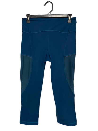 LULULEMON |M| WAIST 28| WOMEN'S TEAL BLUE CROPPED ATHLETIC LEGGINGS CAPRIS ACTIVEWEAR