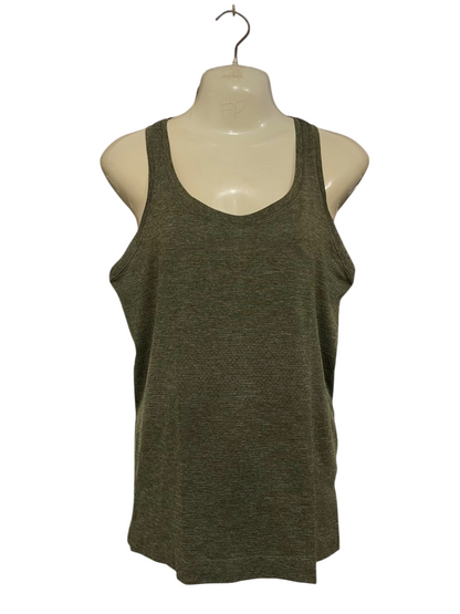 LULULEMON |S| BUST 15| WOMEN'S OLIVE GREEN HEATHERED ATHLETIC TANK TOP RACERBACK ACTIVEWEAR