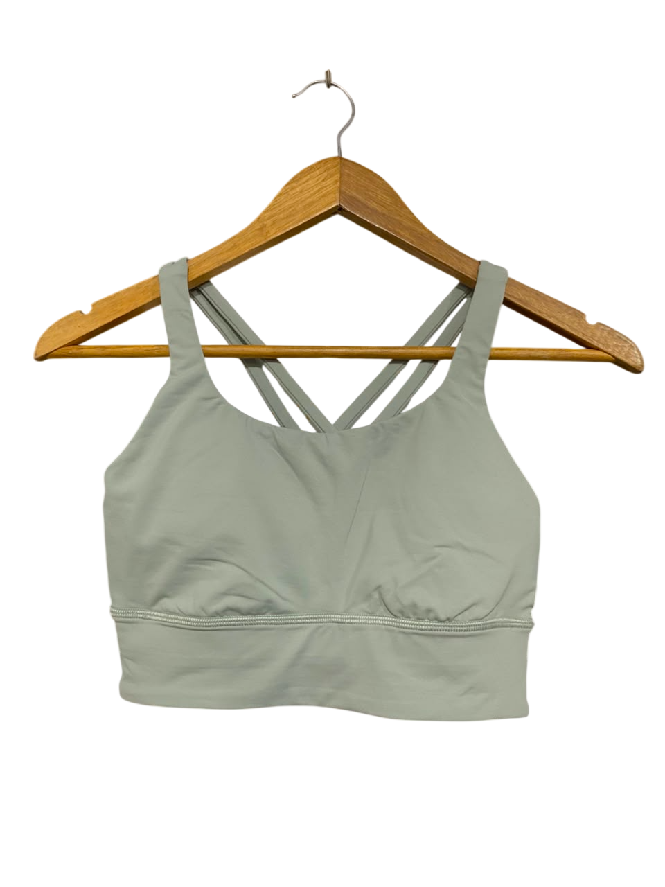 LULULEMON |XS| BUST 13| WOMEN'S SAGE GREEN MINT LONG-LINE ATHLETIC SPORTS BRA STRAPPY BACK ACTIVEWEAR