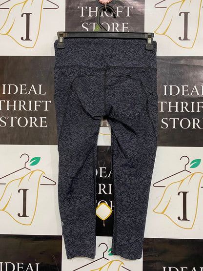LULULEMON |S| WAIST 24| WOMEN'S BLACK AND WHITE REFLECTIVE DOT PRINT CROPPED ATHLETIC LEGGINGS ACTIVEWEAR