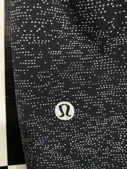 LULULEMON |S| WAIST 24| WOMEN'S BLACK AND WHITE REFLECTIVE DOT PRINT CROPPED ATHLETIC LEGGINGS ACTIVEWEAR