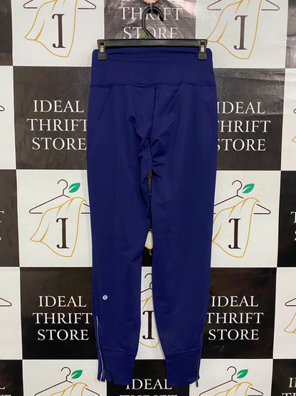LULULEMON |S| WAIST 24| WOMEN'S ROYAL BLUE HIGH-RISE ATHLETIC JOGGERS WITH ZIP POCKETS ACTIVEWEAR