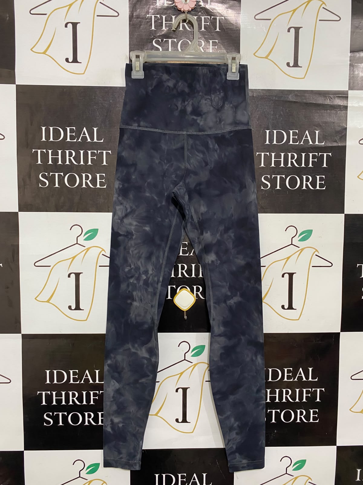 LULULEMON |XXS| WAIST 20| WOMEN'S BLACK AND GREY TIE-DYE WASH HIGH-RISE ATHLETIC LEGGINGS ACTIVEWEAR