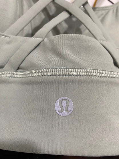 LULULEMON |XS| BUST 13| WOMEN'S SAGE GREEN MINT LONG-LINE ATHLETIC SPORTS BRA STRAPPY BACK ACTIVEWEAR