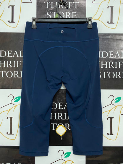 LULULEMON |S| WAIST 26| WOMEN'S NAVY BLUE CROPPED ATHLETIC LEGGINGS CAPRIS ACTIVEWEAR