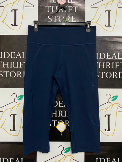 LULULEMON |S| WAIST 26| WOMEN'S NAVY BLUE CROPPED ATHLETIC LEGGINGS CAPRIS ACTIVEWEAR