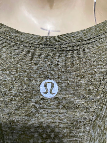 LULULEMON |S| BUST 15| WOMEN'S OLIVE GREEN HEATHERED ATHLETIC TANK TOP RACERBACK ACTIVEWEAR