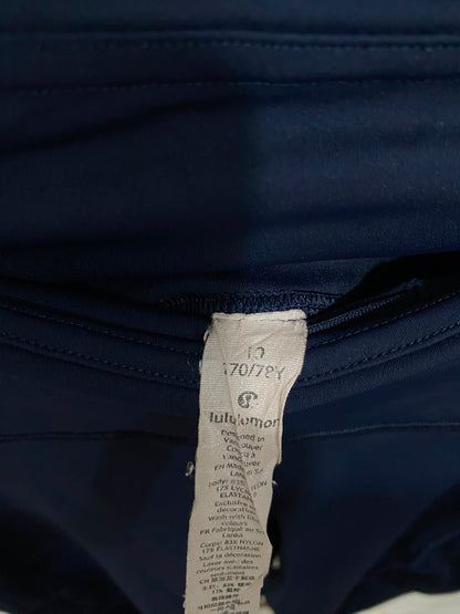 LULULEMON |L| WAIST 30| WOMEN'S NAVY BLUE CROPPED ATHLETIC LEGGINGS WITH SIDE POCKETS ACTIVEWEAR
