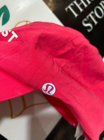 LULULEMON |L/XL| UNISEX HOT PINK "GOLD COAST" ATHLETIC BASEBALL CAP RUNNING HAT ACTIVEWEAR