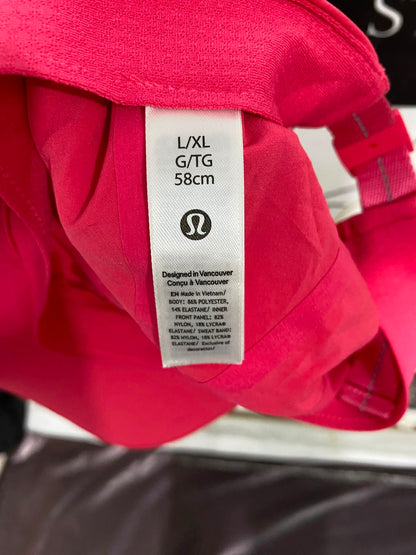 LULULEMON |L/XL| UNISEX HOT PINK "GOLD COAST" ATHLETIC BASEBALL CAP RUNNING HAT ACTIVEWEAR
