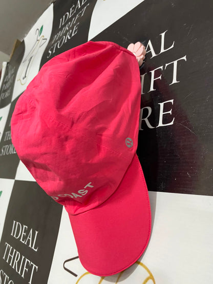 LULULEMON |L/XL| UNISEX HOT PINK "GOLD COAST" ATHLETIC BASEBALL CAP RUNNING HAT ACTIVEWEAR
