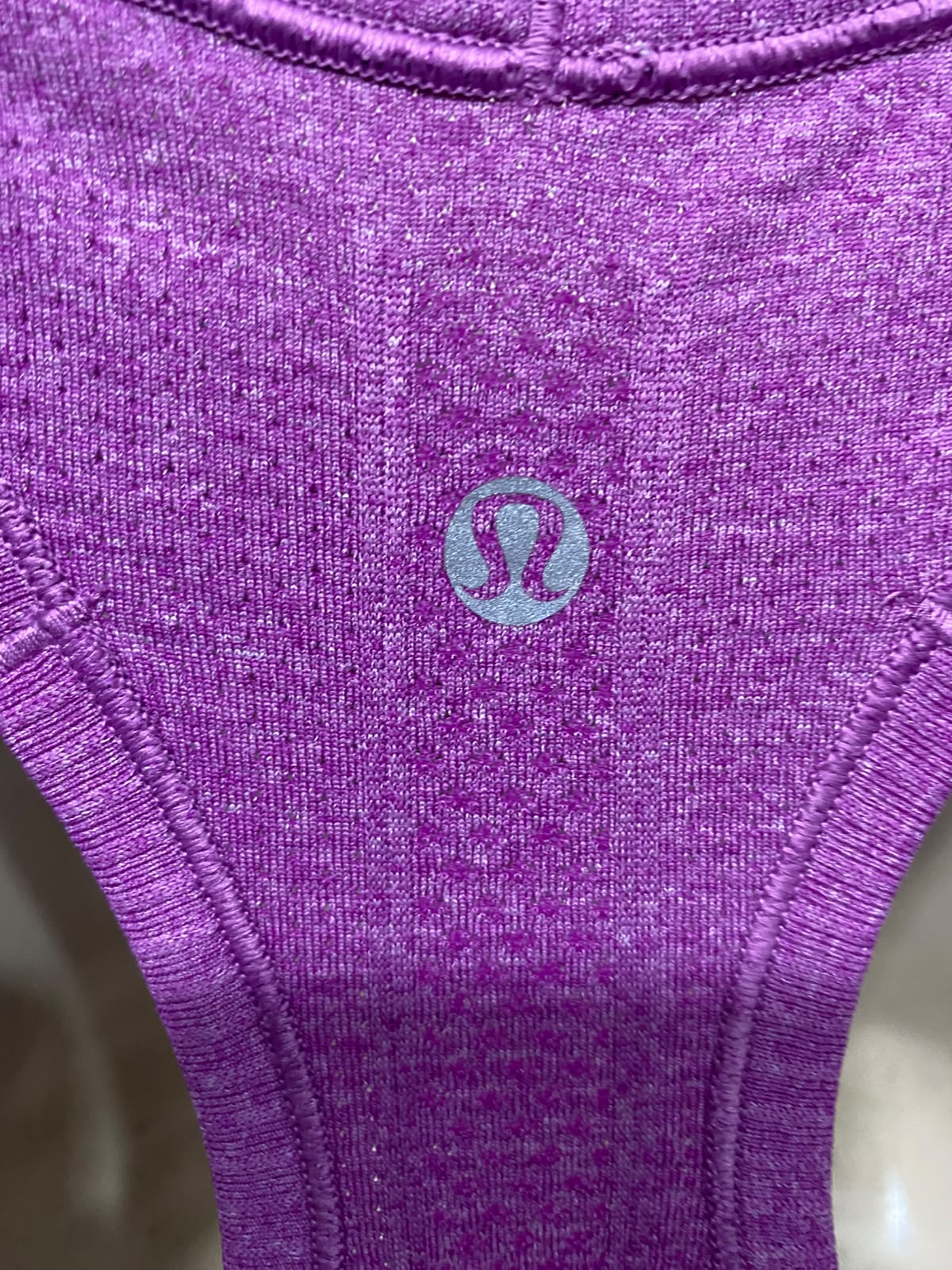 LULULEMON |M| BUST 18| WOMEN'S PINK HEATHERED SEAMLESS ATHLETIC TANK TOP RACERBACK ACTIVEWEAR