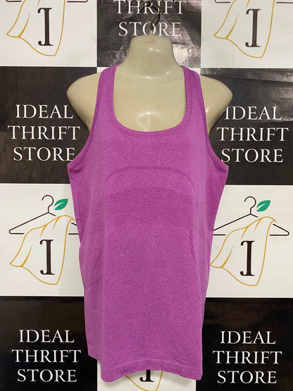 LULULEMON |M| BUST 18| WOMEN'S PINK HEATHERED SEAMLESS ATHLETIC TANK TOP RACERBACK ACTIVEWEAR