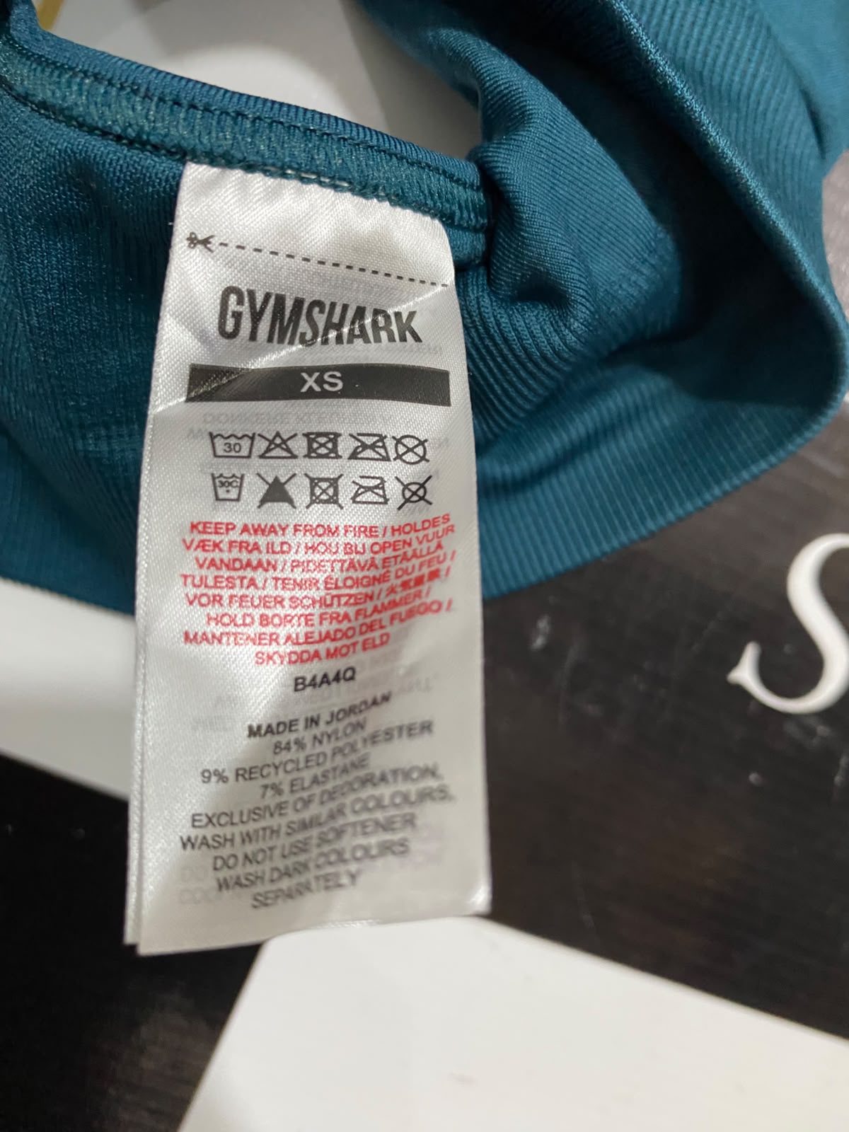 GYMSHARK |XS| BUST 11| WOMEN'S TEAL BLUE SEAMLESS ATHLETIC SPORTS BRA RACERBACK ACTIVEWEAR