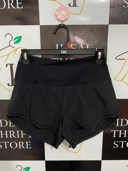 LULULEMON |XS| WAIST 24| WOMEN'S CLASSIC BLACK ATHLETIC RUNNING SHORTS HIGH-RISE ACTIVEWEAR