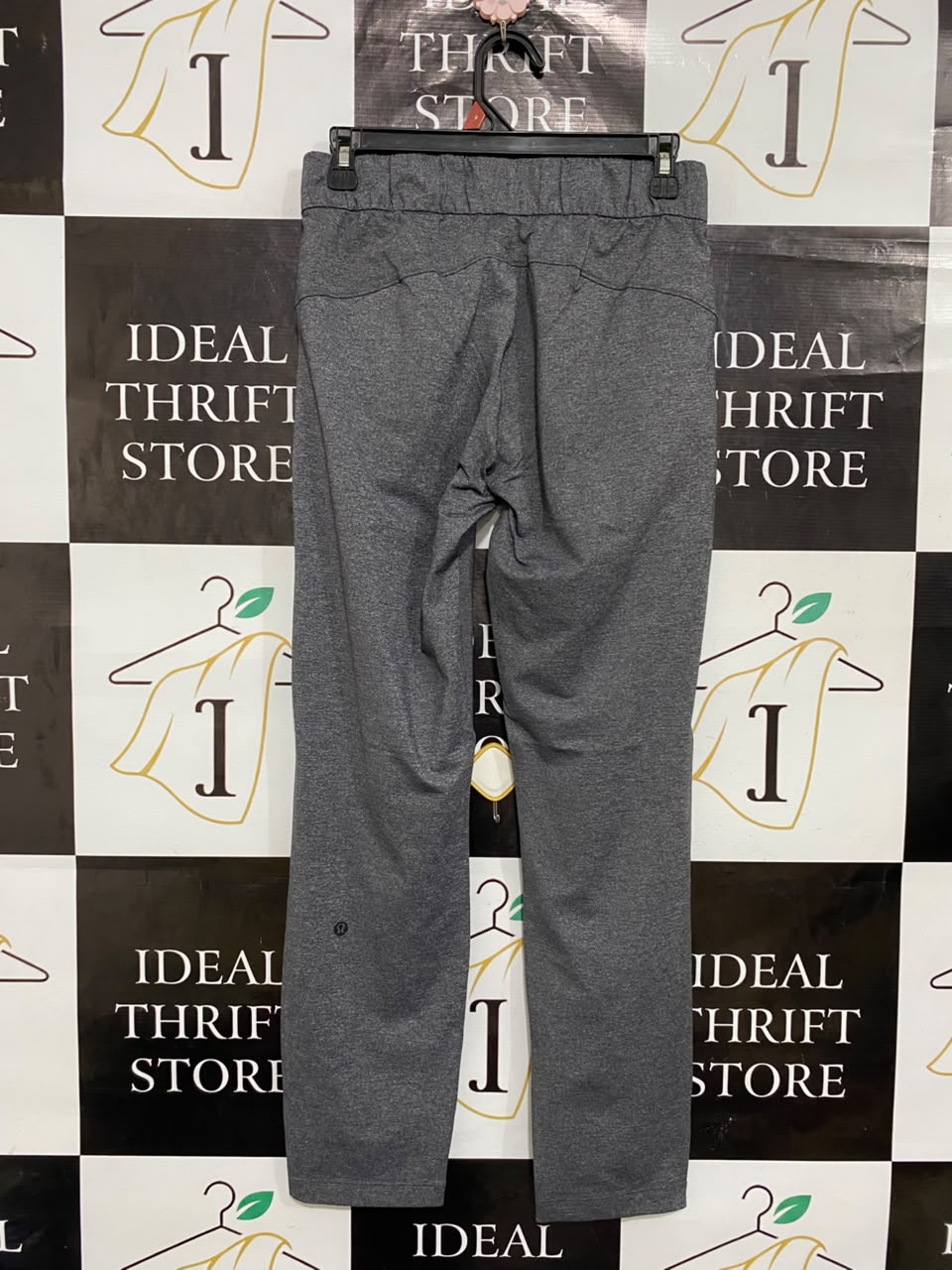 LULULEMON |M| WAIST 28| WOMEN'S CHARCOAL GREY HEATHERED STRAIGHT-LEG DRAWSTRING ATHLETIC PANTS ACTIVEWEAR