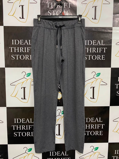 LULULEMON |M| WAIST 28| WOMEN'S CHARCOAL GREY HEATHERED STRAIGHT-LEG DRAWSTRING ATHLETIC PANTS ACTIVEWEAR