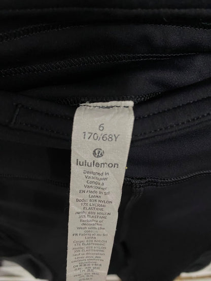 LULULEMON |XS| WAIST 25| WOMEN'S CLASSIC BLACK ATHLETIC PANELLED LEGGINGS WITH MESH ACCENTS ACTIVEWEAR
