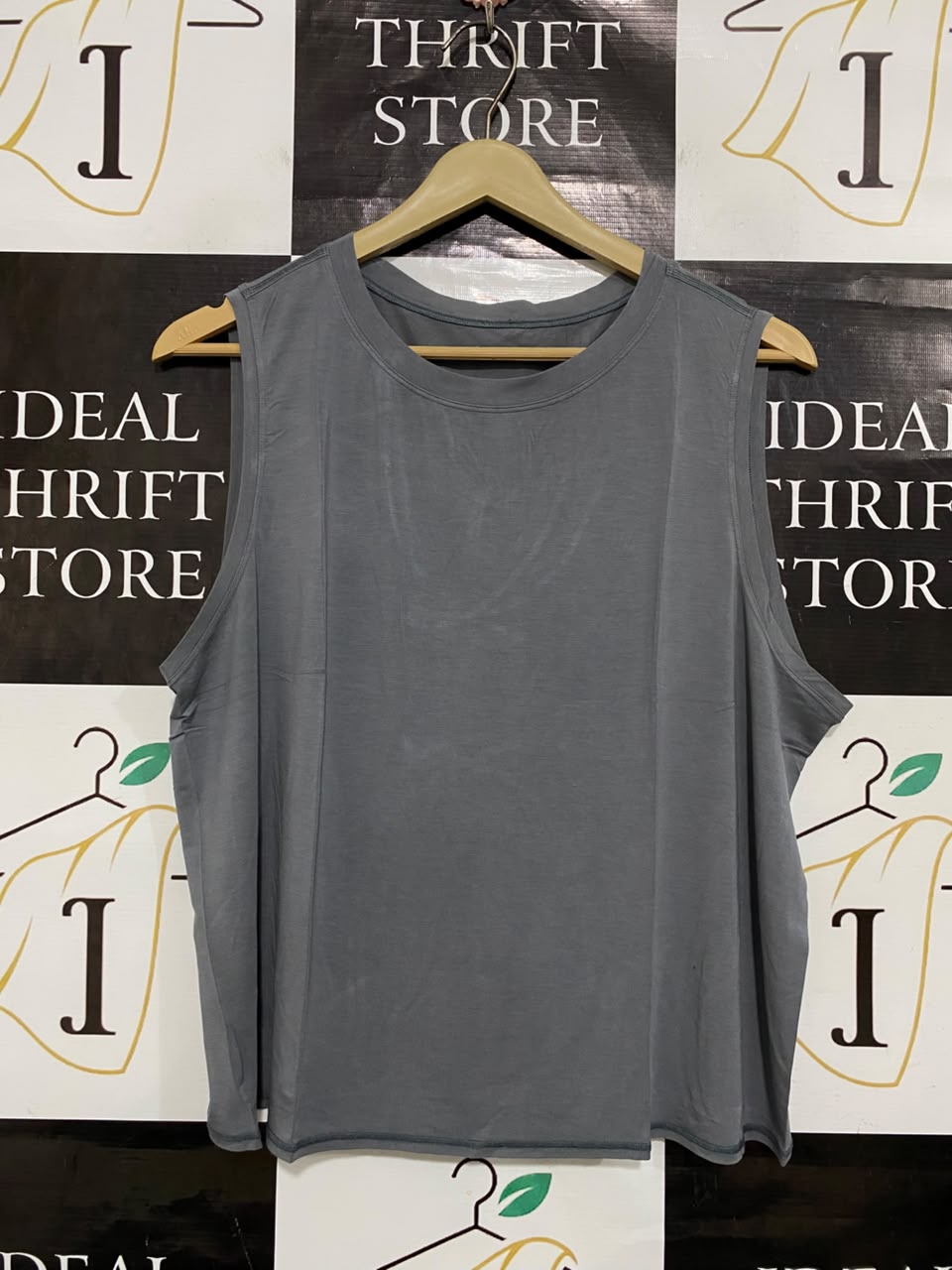 LULULEMON |L| BUST 21| WOMEN'S SLATE GREY RELAXED-FIT ATHLETIC TANK TOP ACTIVEWEAR