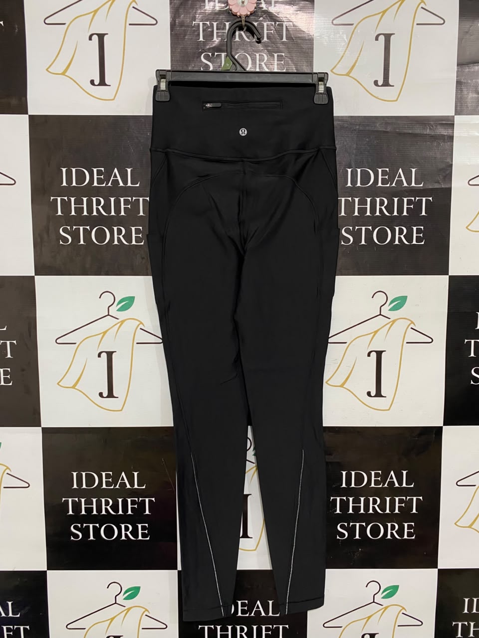 LULULEMON |XS| WAIST 24| WOMEN'S CLASSIC BLACK HIGH-RISE FULL-LENGTH ATHLETIC LEGGINGS WITH PIPING ACTIVEWEAR