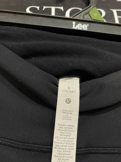 LULULEMON |XS| WAIST 24| WOMEN'S CLASSIC BLACK HIGH-RISE FULL-LENGTH ATHLETIC LEGGINGS WITH PIPING ACTIVEWEAR
