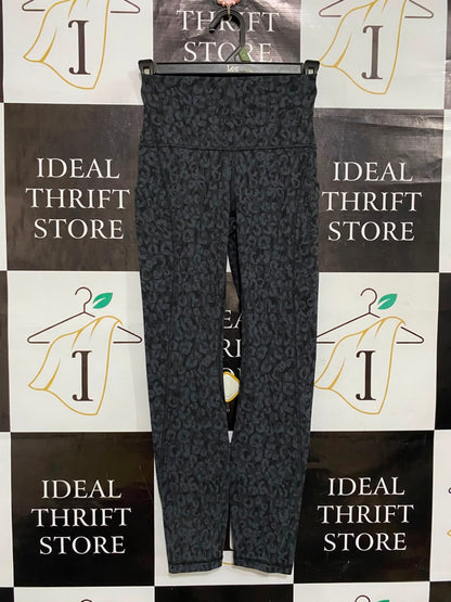 LULULEMON |XXS| WAIST 22| BLACK GREY LEOPARD ANIMAL PRINT HIGH RISE ATHLETIC LEGGINGS