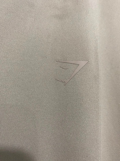 GYMSHARK |S| BUST 19| BEIGE TAN OVERSIZED CASUAL ATHLETIC SHORT SLEEVE T-SHIRT WOMEN'S
