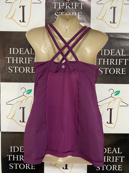 LULULEMON |M| BUST 16| PURPLE MARLED ATHLETIC TANK TOP WITH BUILT-IN BRA WOMEN'S