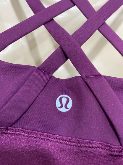 LULULEMON |M| BUST 16| PURPLE MARLED ATHLETIC TANK TOP WITH BUILT-IN BRA WOMEN'S