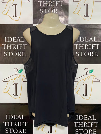 LULULEMON |M| BUST 18| BLACK ATHLETIC TANK TOP WITH MESH SIDE PANELS WOMEN'S