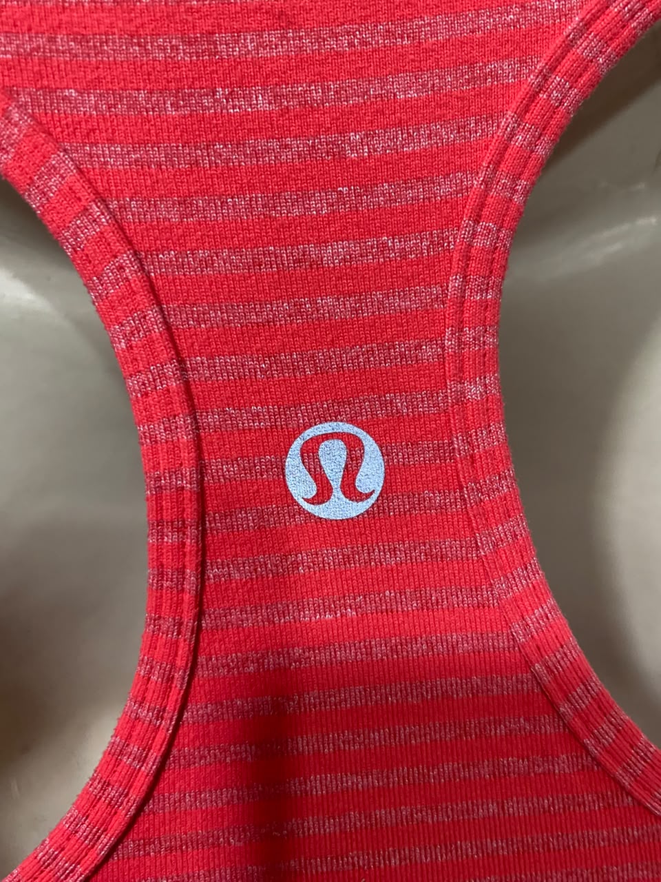 LULULEMON |XS| BUST 12| RED STRIPED ATHLETIC RACERBACK TANK TOP WOMEN'S