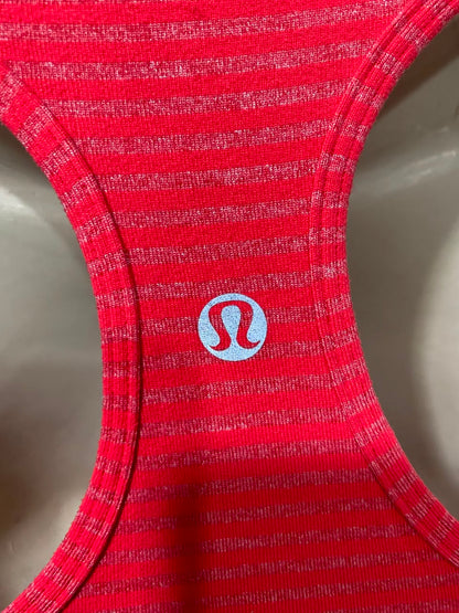LULULEMON |XS| BUST 12| RED STRIPED ATHLETIC RACERBACK TANK TOP WOMEN'S